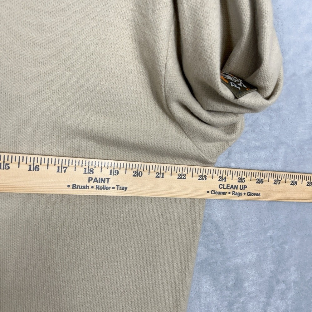 Psycho Bunny Shirt Mens XL Tan Waffle Knit Henley Long Sleeve Thermal Gorpcore - Picture 5 of 8